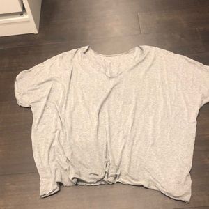 Grey loose fitting vneck tshirt